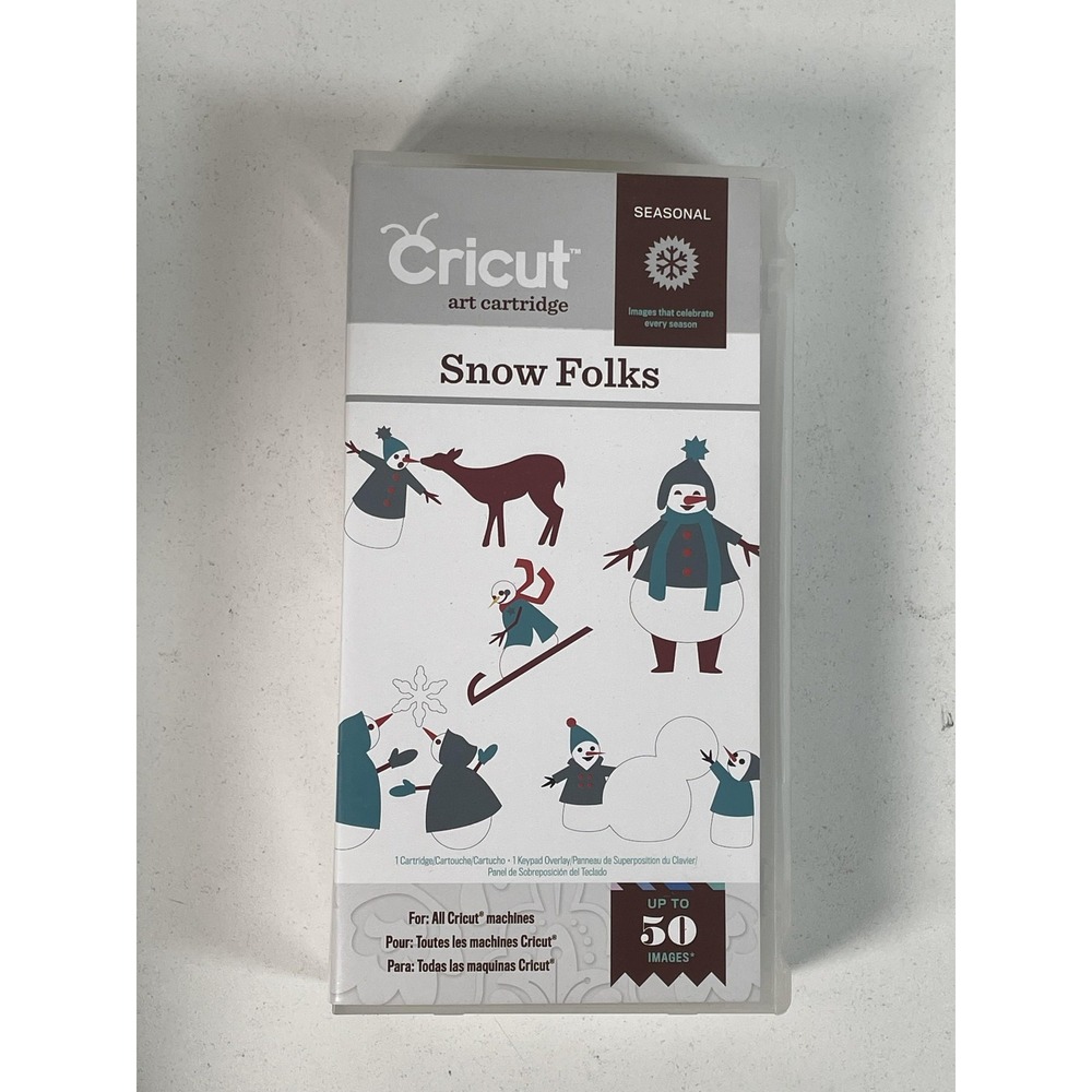 Cricut Snow Folks Winter Art Cartridge 2001260 Keypad Overlay Handbook Snowman